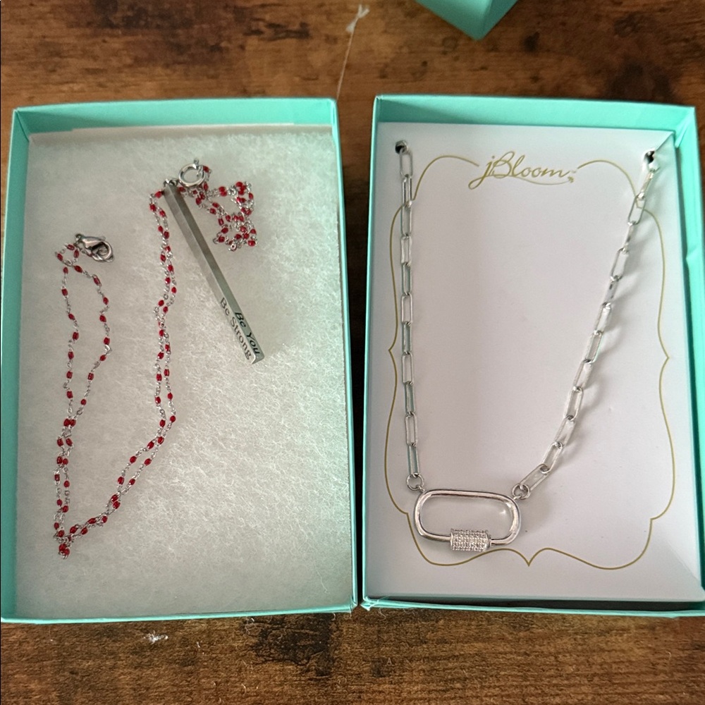Jbloom Silver and Red Women's Jewelry Set
